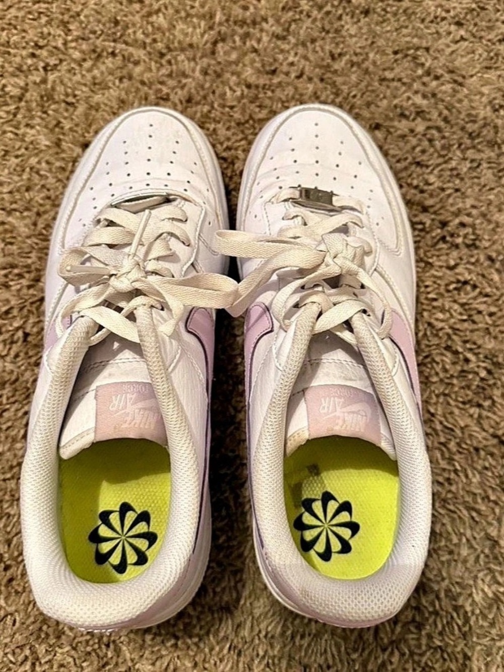 Nike Air Force 1 Pink Accent Sneakers US 10.5